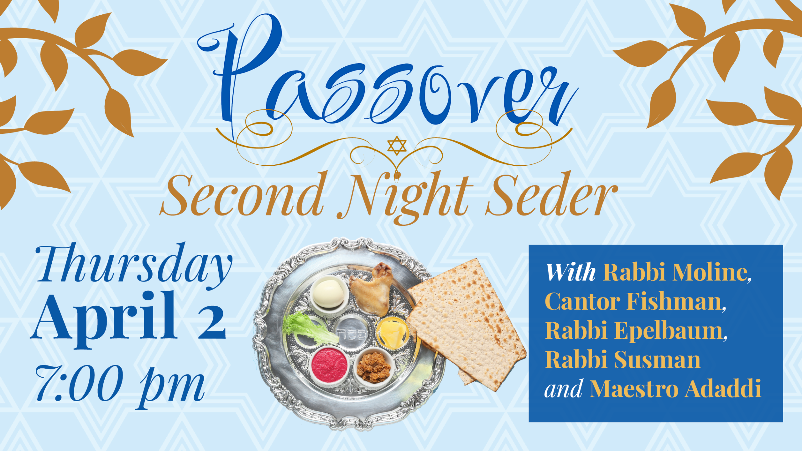 Passover Seder 2026 web graphic