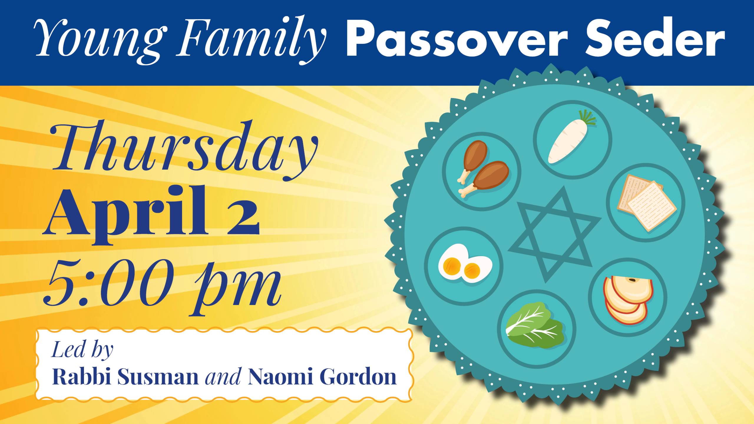 Passover Young Family Seder 2026 web graphic
