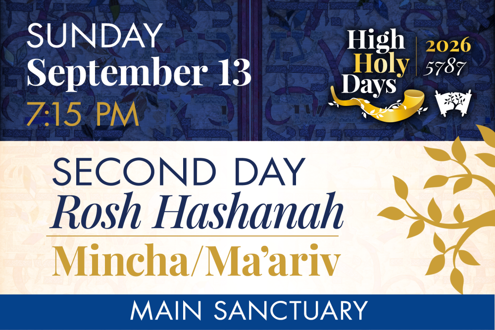 Rosh Hashanah (Second Day) Mincha/Ma’ariv