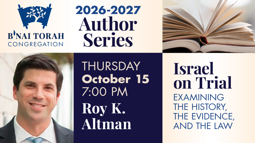 Roy K. Altman – 2026-2027 Author Series
