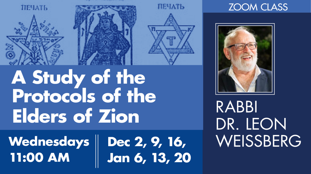 A Study of the Protocols of the Elders of Zion – Rabbi Dr. Leon Weissberg